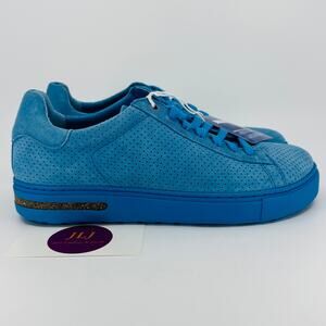 Birkenstock Women's Bend Low Sky Blue Embossed Suede Sneakers Size 36 EU / 5 US